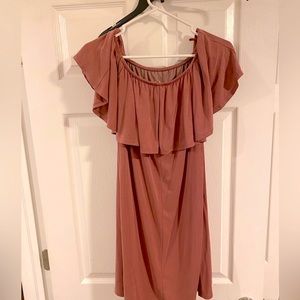 Pretty mauve pink mini dress / long shirt